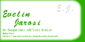 evelin jarosi business card